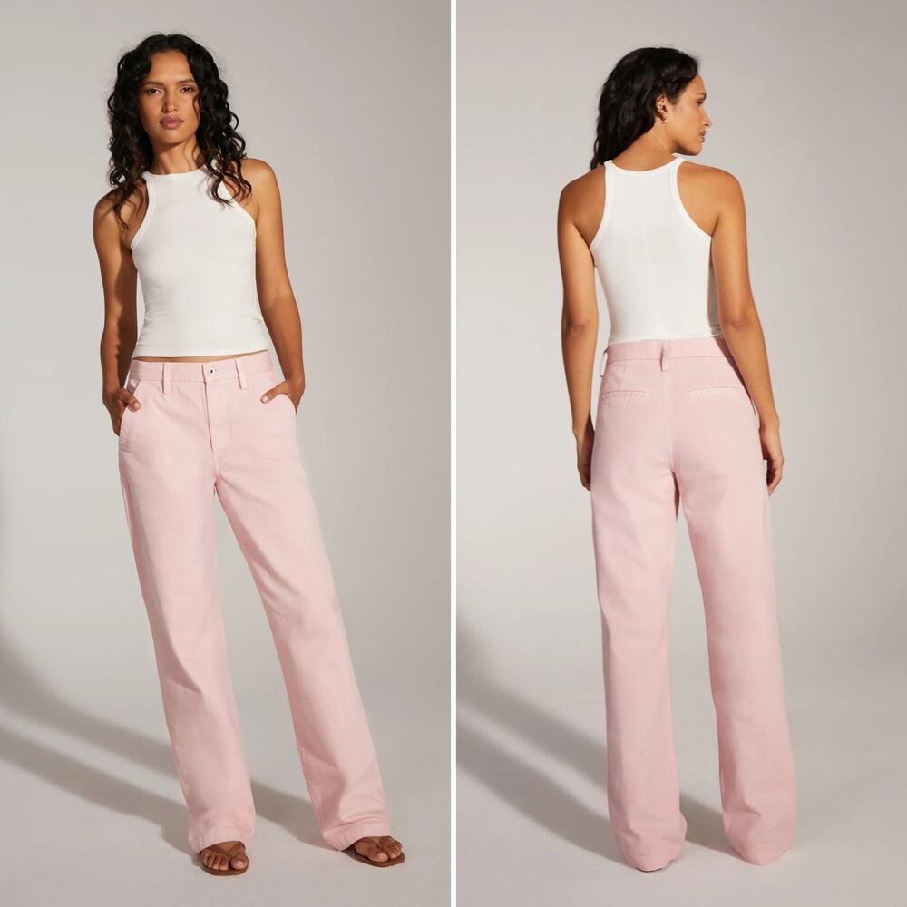 NWOT THE TAYLOR LOW RISE TROUSER‎ Ballet Slipper Pink Size 23 Wide Leg Slouchy